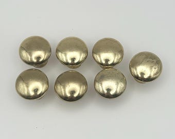 Vintage Schubladenknäufe aus Messing (7er Set): Mid Century Modern Hardware
