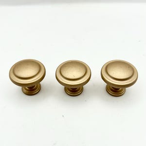 Gold Drawer Knobs: Upcycled Dresser Pulls, Set of 3
