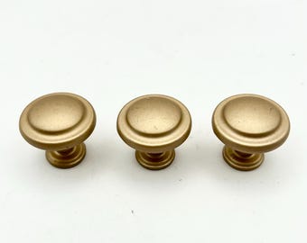 Gold Drawer Knobs: Upcycled Dresser Pulls, Set of 3
