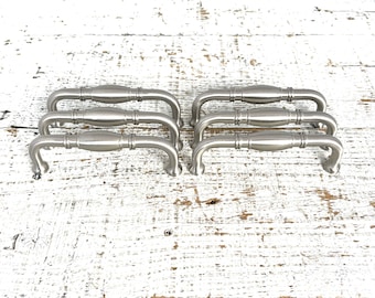 Vintage Edelstahl Schubladenknäufe - 4er Set