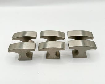 Ladeknoppen van geborsteld roestvrij staal - set van 6 inch