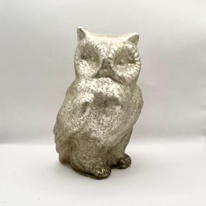 Owl Figurine Mid Century Owl mercury Glass Owl Figurine Glass Birds Owl Collectible Large Mercury Glass Owl