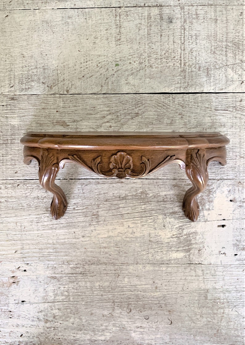 Shelf Wall Mount Shelf Faux Wood Shelf Hollywood Regency Shelf Etsy