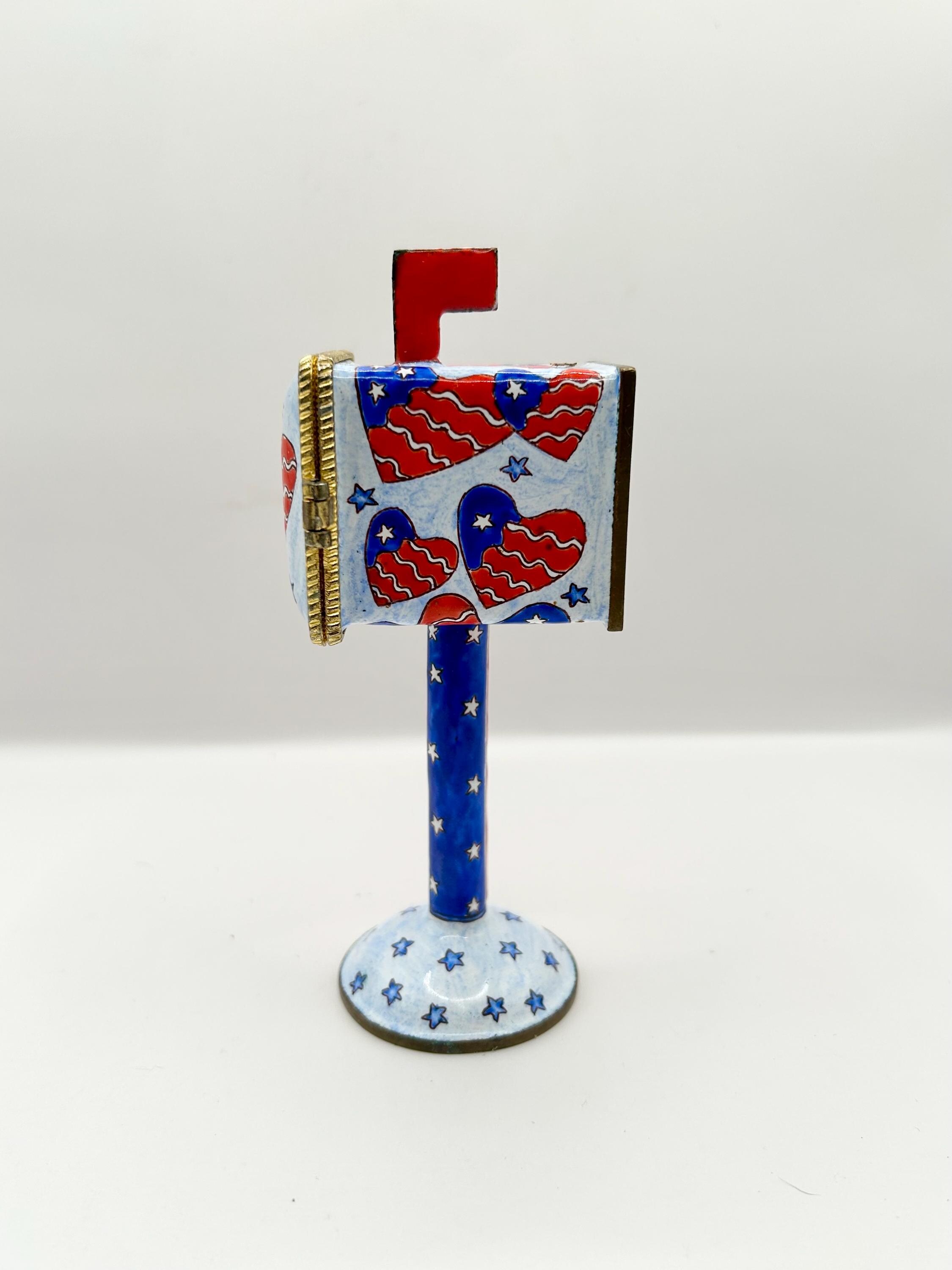 Empress Arts Miniature Mail Box Postage Stamp Holder/dispenser