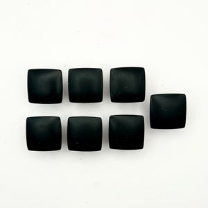 Black Square Drawer Knobs - Set of 7 - Upcycled Dresser Hardware
