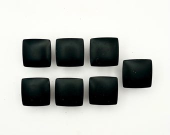 Black Square Drawer Knobs - Set of 7 - Upcycled Dresser Hardware