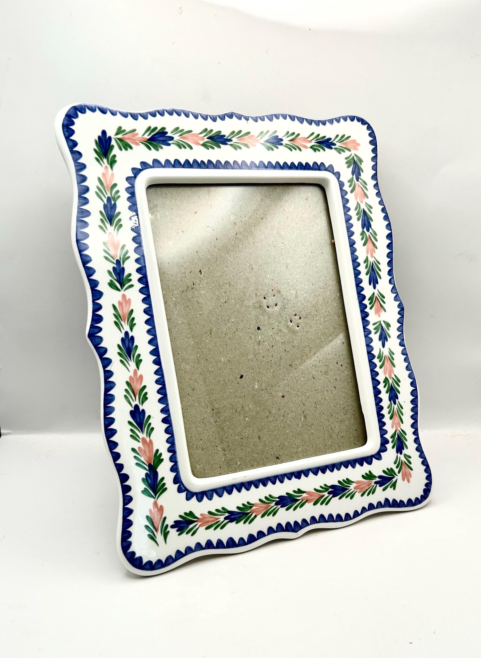Picture Frame Ceramic Picture Frame 5x7 Picture Frame Floral Picture Frame