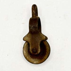 Small Cast Metal Vintage Industrial Metal Pulley