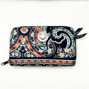 Vera Bradley Marrakech Turn Lock Wallet Zip Around Bi-Fold Wallet