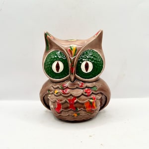 Ceramiczny świecznik w kształcie sowy w stylu retro: kolekcjonerska figurka na podgrzewacz