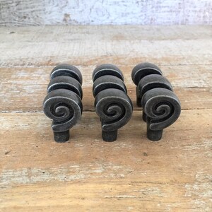 Pewter Question Mark Drawer Knobs - Set of 9 Vintage Cabinet Pulls