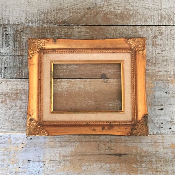 Picture Frame Wood Frame Ornate Frame Antique Gold Frame French Country Frame Wooden Frame Gilded Frame Empty Frame