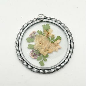 Stained Glass Sun Catcher Pressed Dried Flower Sun Catcher