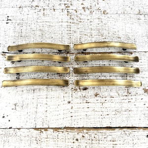 Drawer Handles 8 Gold Drawer Pulls Mid Century Hardware Dresser Drawer Pulls Cabinet Door Handles Home Improvement Brass Drawer Handles