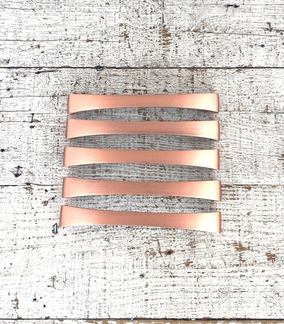 Vintage Rose Gold Drawer Pulls - Set of 5 Glam Handles