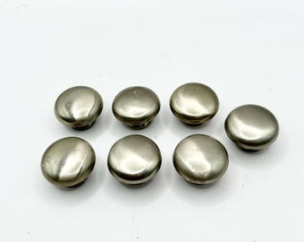 7er Set Schubladenknäufe aus gebürstetem Edelstahl: Vintage Möbelbeschläge