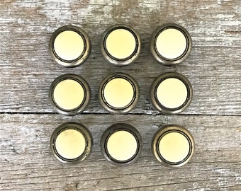 Drawer Pulls 9 Drawer Knobs Brass and Sparkly Resin Knobs Mid Century Hardware Cabinet Door Pulls Dresser Knobs Home Improvement