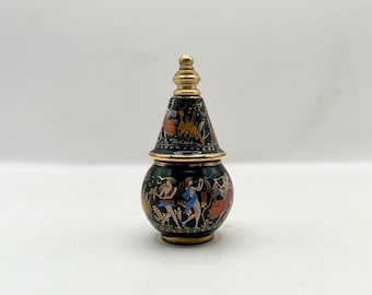 Vintage Greek Ceramic Perfume Jar: Solid Perfume Bottle, Venus Series