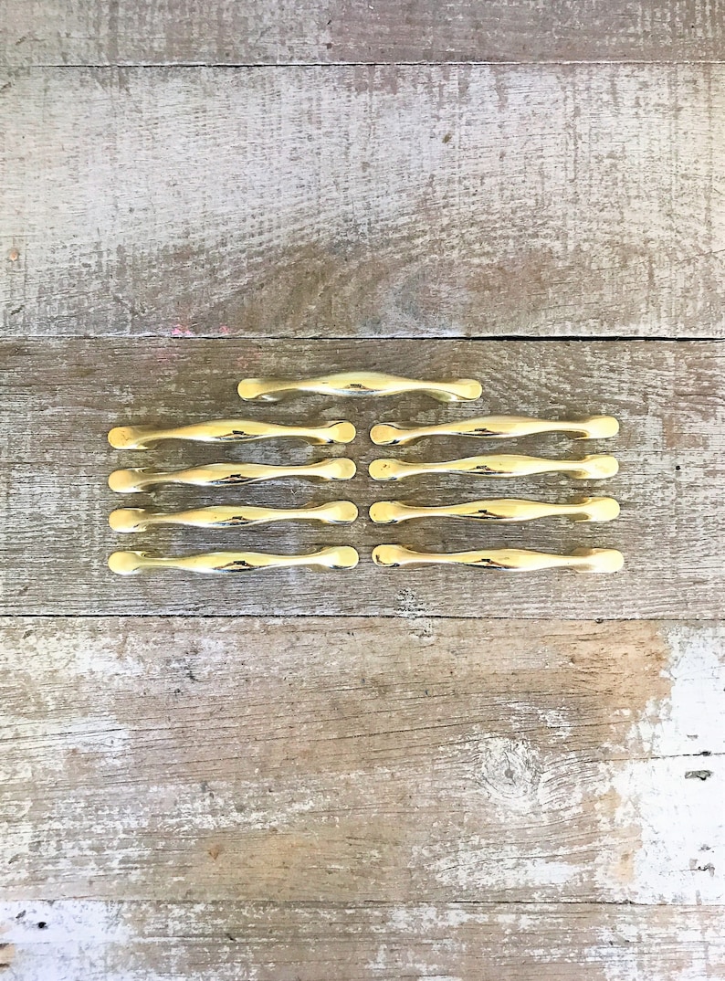 Drawer Handles 9 Drawer Pulls Mid Century Hardware Brass Handles