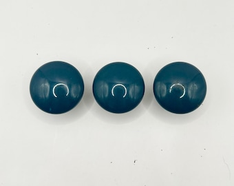 Perillas de cerámica azul para cajones: herrajes retro para gabinetes, juego de 3