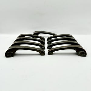 Mid Century Modern Brass Drawer Pulls - Set of 9