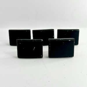 Black Metal Drawer Pulls Set of 5: Upcycled Dresser Knobs