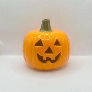 Pumpkin Candle Cover Ceramic Pumpkin Halloween Decor