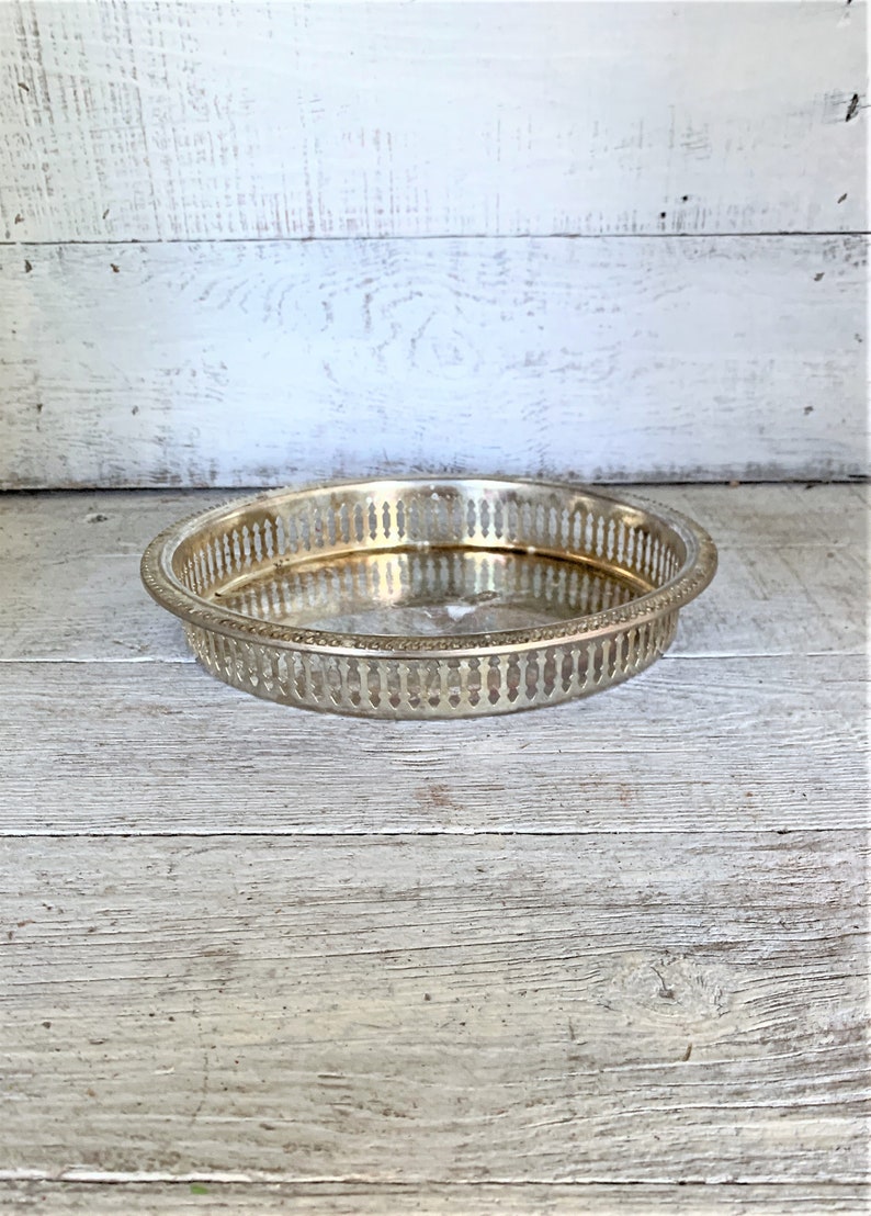 Serving Tray Small Silver Tray Vanity Tray Dresser Top Tray Etsy