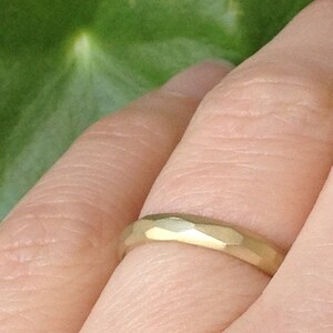 Satinated Gold Facet Ring, 14k gold contemporary jewellery 14k satin yellow gold image 2