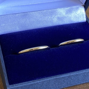 Round wedding band 2mm wide 14k gold 14k yellow gold ring round wedding band 2mm round ring hand made jewelry 14k gold image 4