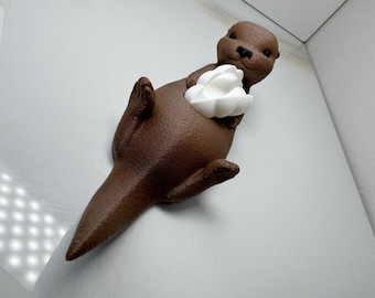 Organizador de escritorio con diseño de nutria impreso en 3D