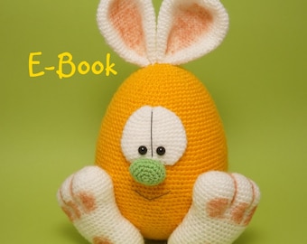 Crochet Pattern Easter Egg Bunny Hare Amigurumi Instant Download PDF 11 Pages