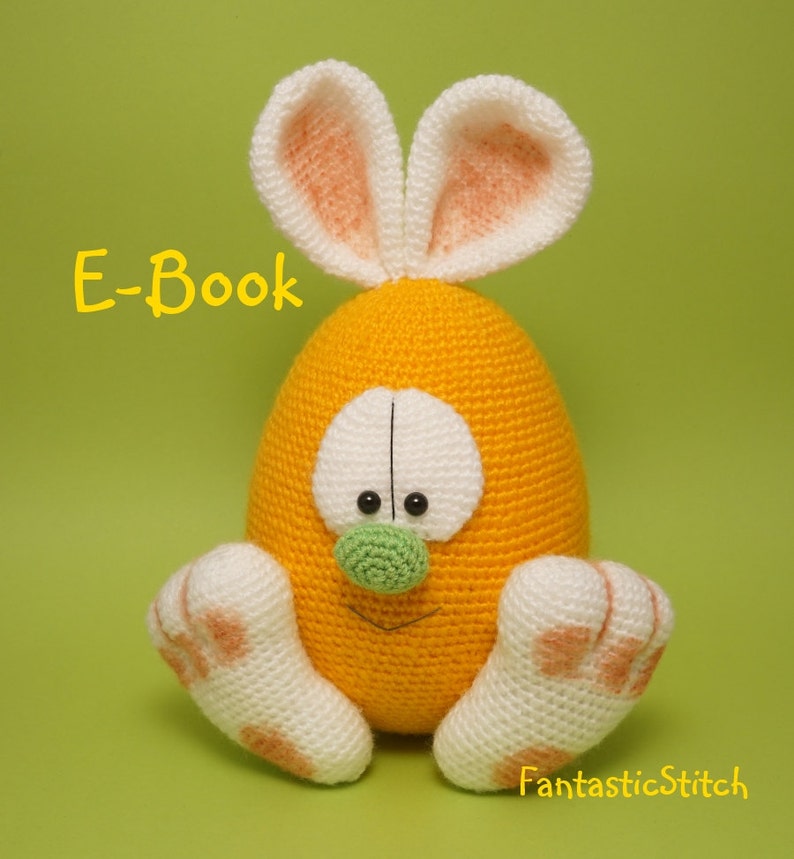 Crochet Pattern Easter Egg Bunny Hare Amigurumi Instant Download PDF 11 Pages image 1