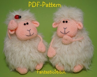 Crochet Pattern Easter Lamb Scheep Amigurumi Instant Download PDF 13 Pages