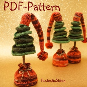 Schema all&#39;uncinetto Albero di Natale Amigurumi Download immediato PDF 13 pagine