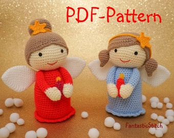 Crochet Pattern Christmas Angel Amigurumi Instant Download PDF 25 Pages