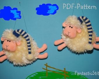 Amigurumi Häkelanleitung  Schäfchen Schaf Mütze Ostern Baby Instant Download PDF 18 Seiten