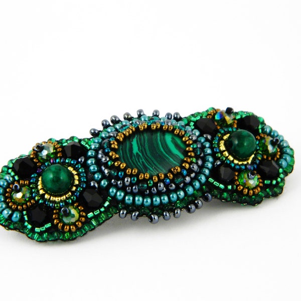 Beaded Hair Barrette Etsy