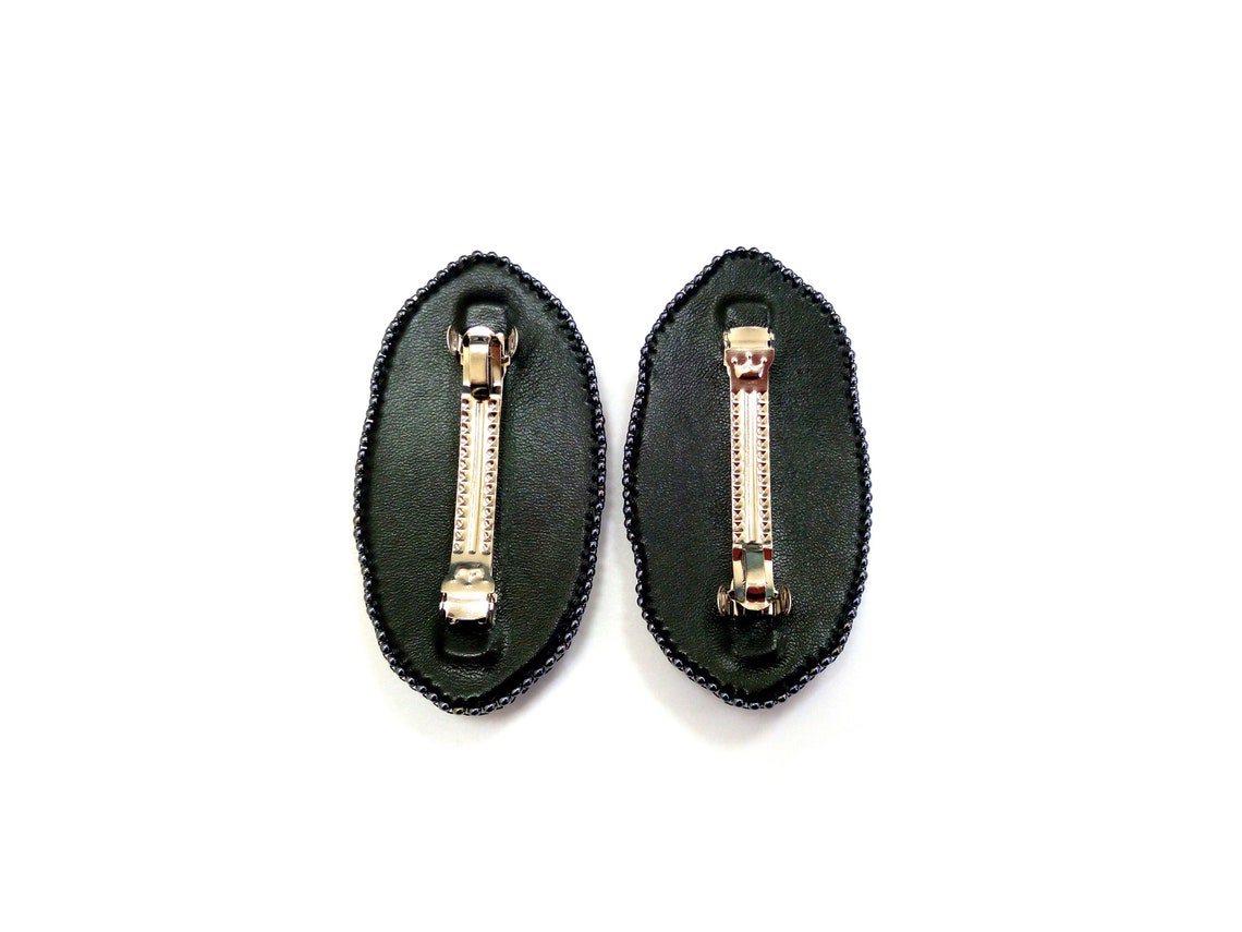 Purple Beaded Barrette Small Hair Clips for Women Bead Etsy