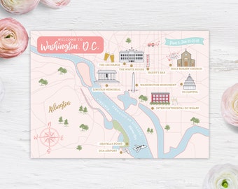 Washington DC Save the Date | Postcard | Welcome Card | Customized