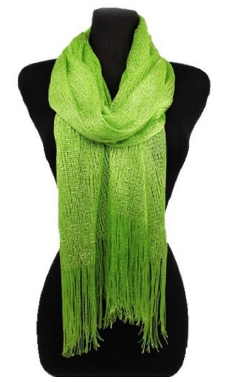 Women's Scarves Mother of the Bride Lime Green Metallic Etsy