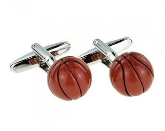 New York Official On Court Leather Basketball Cufflinks with Gift Box