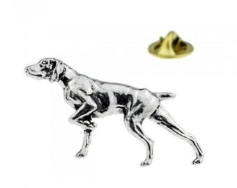 Brooch English Pointer Dog Pewter Lapel Pin D376F Jewelry
