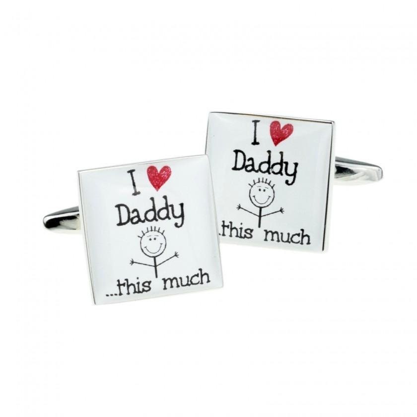 Ich liebe dich so viel Daddy Sqaure Manschettenknöpfe Etsy