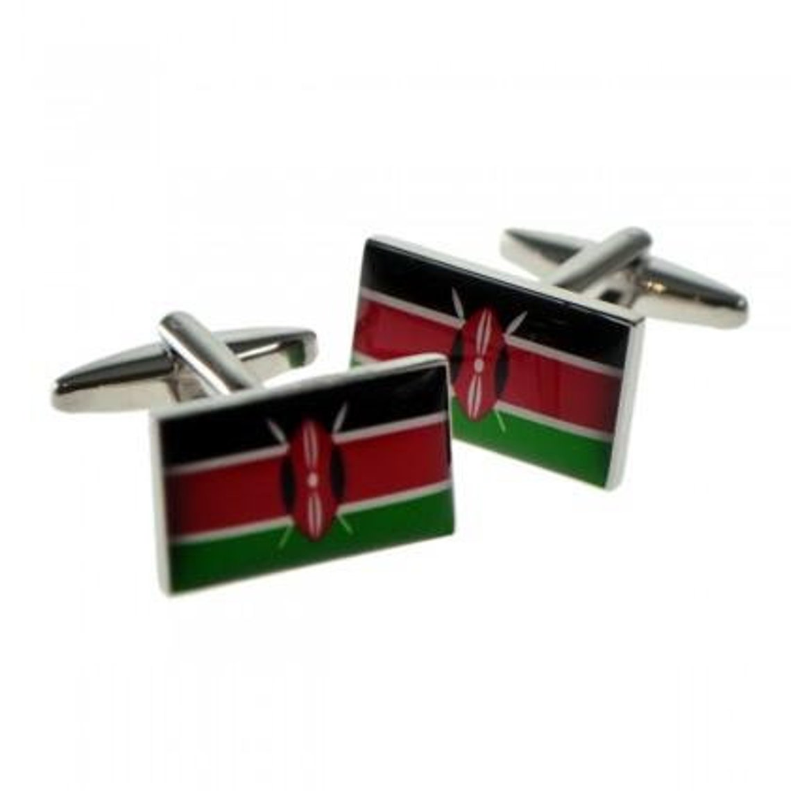 Kenyan Flag Cufflinks Personalised Gift Box Fantastic Gift Etsy