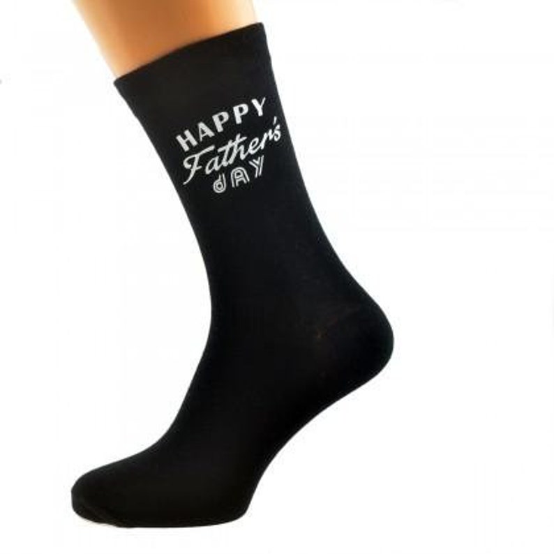 Happy Fathers Day Mens Black Socks