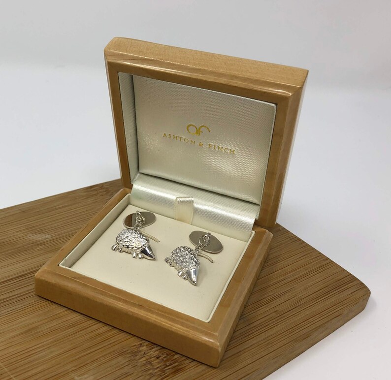 Sterling Silver Hedgehog Cufflinks