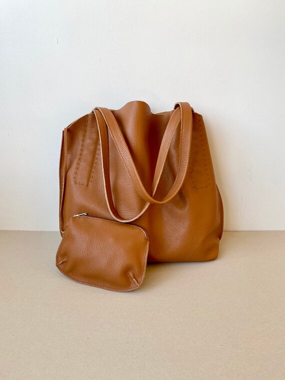 Soft tan leather online bag