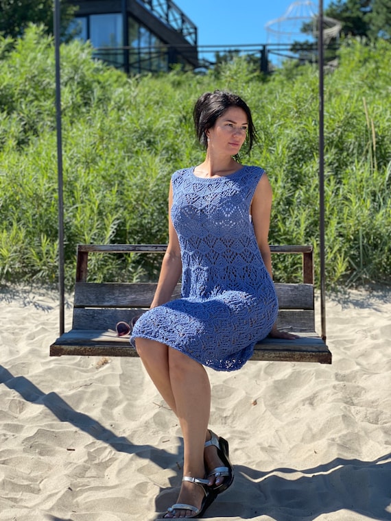 swing dress beach cover up Jordan Taylor Spa Sleeveless Swing Dress Cover-up - Royal
