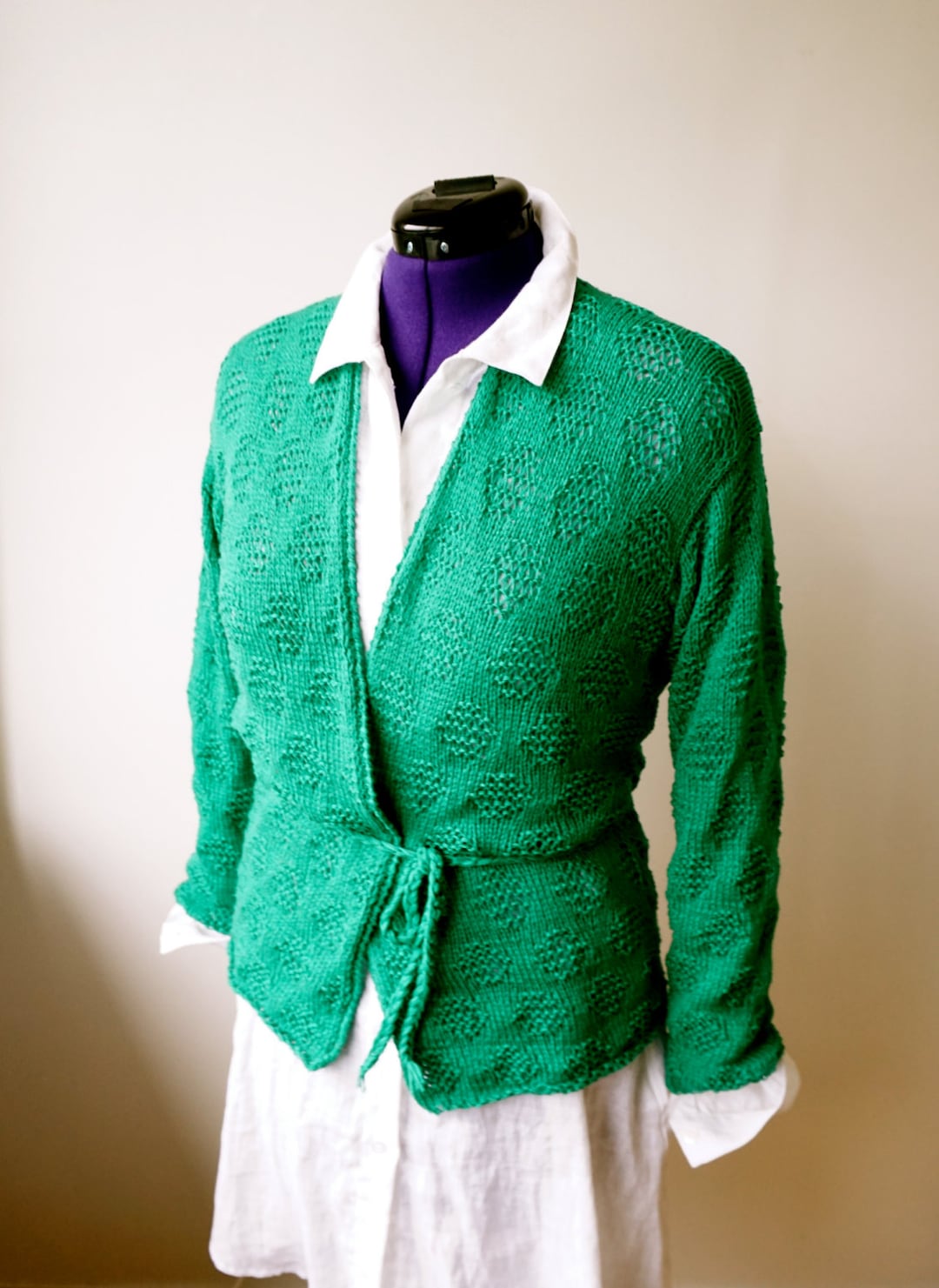 SALE/ Green Summer Jacket /cardigan / Women Soft Cotton Etsy